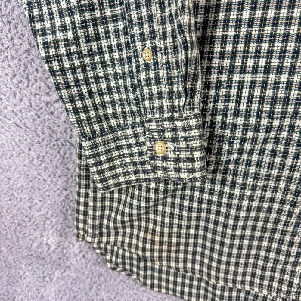 J Crew Shirt Mens XL Green Navy Plaid Button Down‎ Long Sleeve Casual Cotton